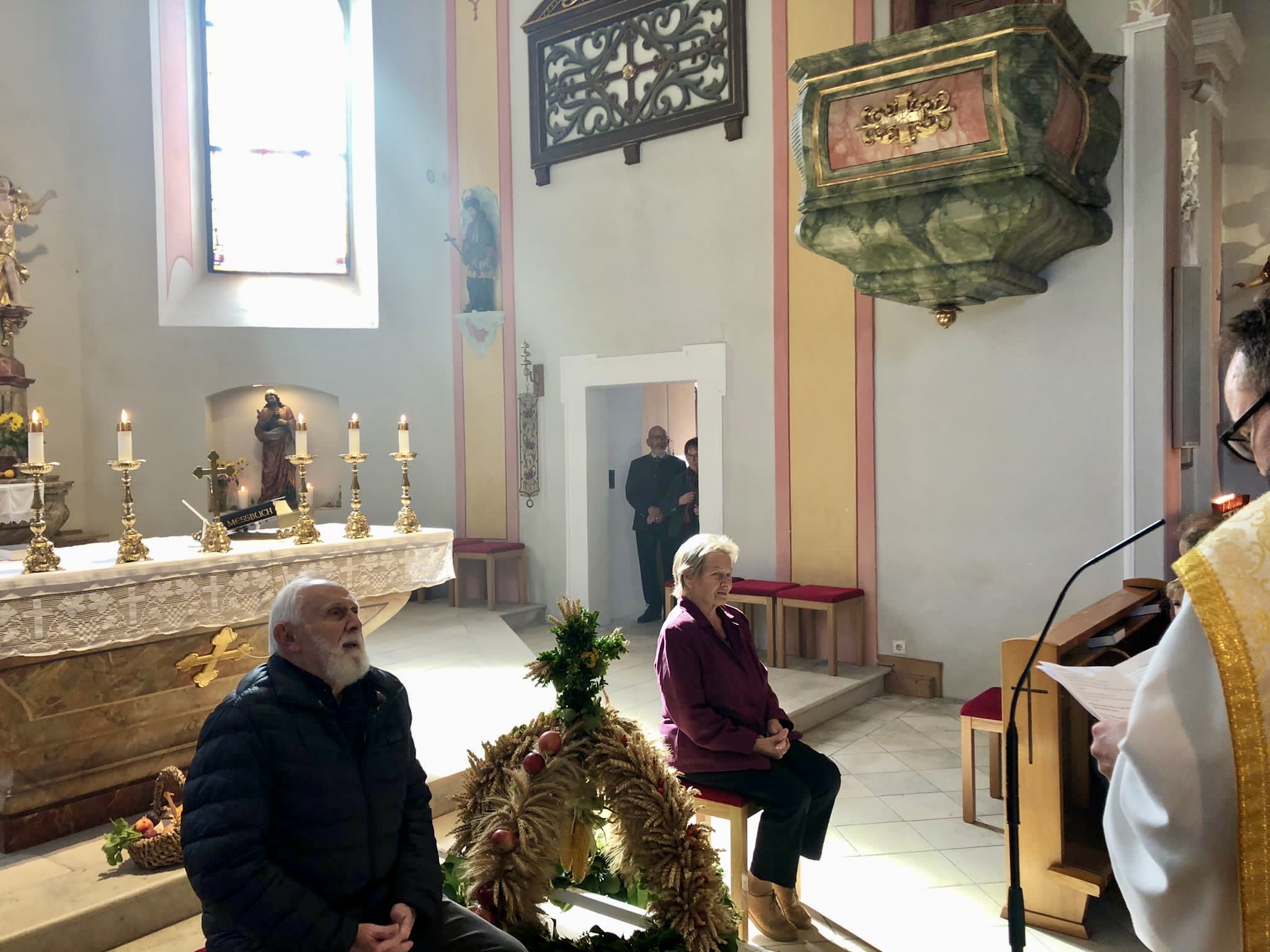 Ehrung für Erich Wagner und Hilda Breitenbaumer / Karl Hartleb Erntedank 2023 in Altenmarkt